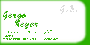gergo meyer business card